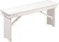 Flash Furniture HERCULES Series 40" x 12" Antique Rustic White Solid Pine by FlashFurniture