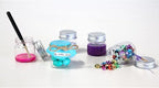 Juvale Mini Glass Spice Jars with Lids - 1.7 oz, Clear Art Deco, 5-Pack - Glass Craft Jars with Lids for Spices, Jams & Crafts