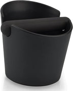 5 Inch Coffee Knock Box Shock-Absorbent Durable Barista Style Knock Box With Removable Knock Bar and Non-Slip Base Gift (S-Black)