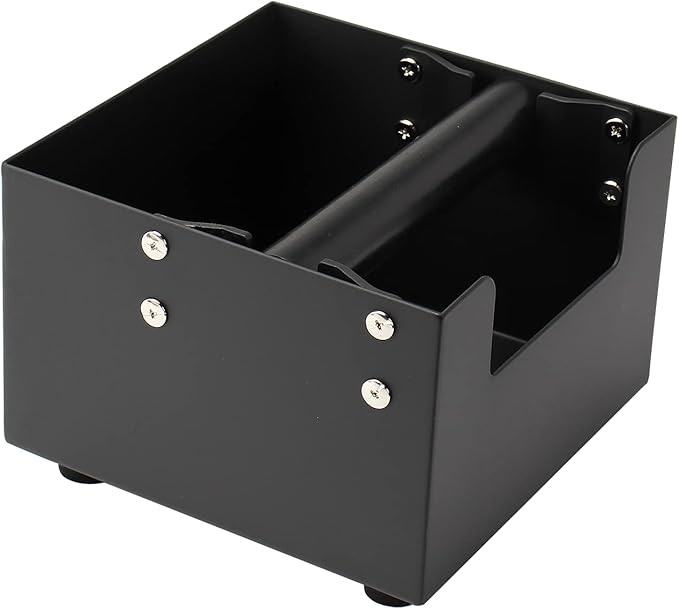 Espresso Knock Box, Stainless Steel Coffee Grind Knock Box Ground Waste Bin Container with Rubber Knocking Bar for Coffee Maker Machine