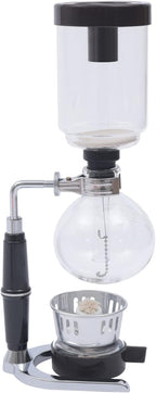 Glass Siphon Coffee Maker, 360ml Tabletop Glass Siphon Pot Glass Syphon Coffee Maker 3 Cups for Coffee Shop|Bar|Home Use, Black