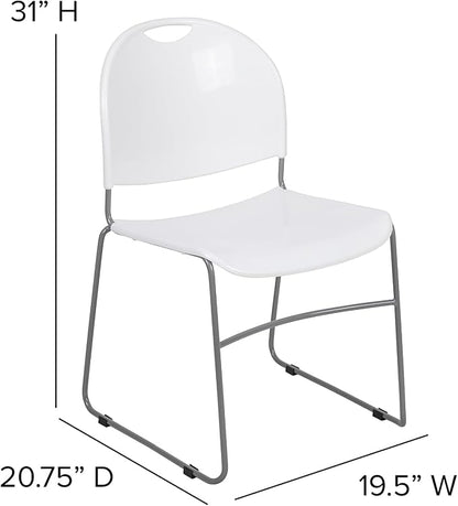 Flash Furniture HERCULES Series 5 Pack 880 lb. Capacity White Ultra-Compact - Image 3