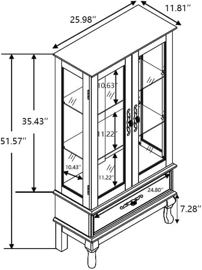 Lighted Curio Display Cabinet - Image 2