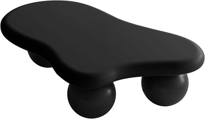 40” Cloud Coffee Table with 3 Ball Legs, Modern Irregular Center Table - Image 7