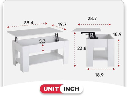 FDW 39.4" Lift Top Coffee Table - Image 3