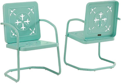 Crosley Furniture Azalea 2-Piece Outdoor Chair Set, Vintage Retro Metal Patio by CrosleyFurniture
