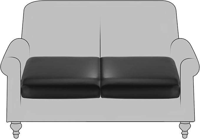 Fuloon Faux Leather Couch Cushion Slipcover, Waterproof Stretch Covers by Fuloon