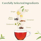 VAHDAM, Ginger Masala Chai Tea (50+ Cups,3.53oz) Authentic Indian Ginger Tea | Spiced Chai Tea Loose Leaf | Brew Hot, Iced Or Chai Latte | Vacuum Sealed Pack