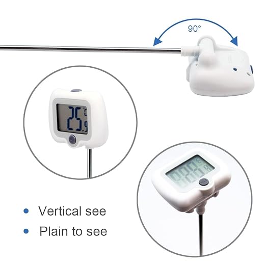 Candy Thermometer for Candy Making with Pot Clip,Best Instant Read Thermometer Digital for Cooking, Baking, Candy and Cheese Making – 10 Inch Probe, Large Rotating LCD Display, Essential Baking Tool