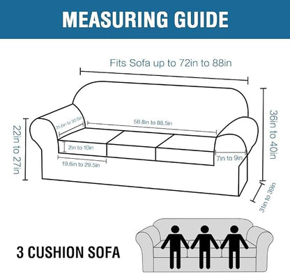 H.VERSAILTEX 3 Piece Stretch Sofa Covers - Image 2