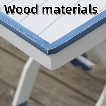 Boat-Shaped Solid Wood Folding Coffee Table, Foldable Accent Table - Image 3
