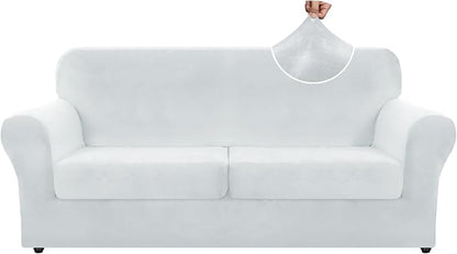 ZNSAYOTX Oversized Velvet 3 Piece Couch Cover by ZNSAYOTX