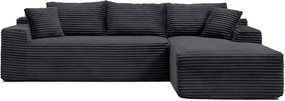 108" Cloud Sectional Couch, Modern Modular Sectional Sofa - Image 9