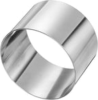 HARFINGTON Round Cake Ring 3 x 2 Inch Seamless Stainless Steel Pastry Mousse Dessert Ring Mirror Coating for Baking Cooking Making Tool