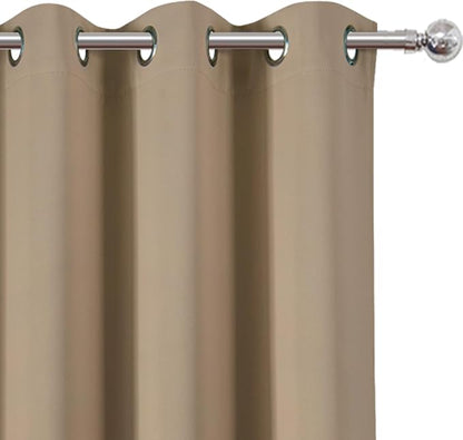 Natural Blackout Curtains 42 x 54 Inch Length Set of 2 Panels Grommet Bedroom - Image 7