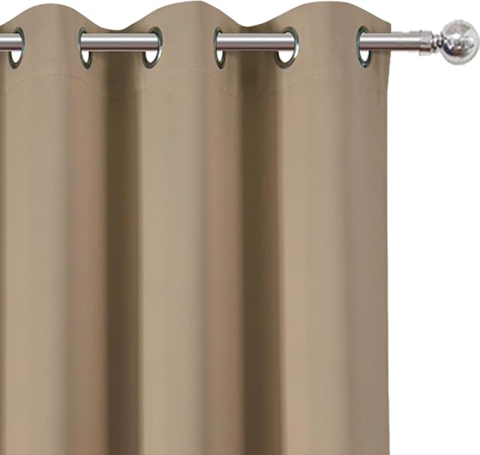 Blackout Curtains 42 x 63 inch/Natural Curtains Set of 2 Panels/Thermal - Image 5