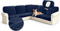 Arfntevss Velvet Corner Sectional Couch Covers Slipcovers L Shape Couch Cushion by Arfntevss