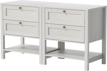 EYYTHUNG Farmhouse Nightstand Set of 2, Wooden Farmhouse Floor Night Stand - Image 7