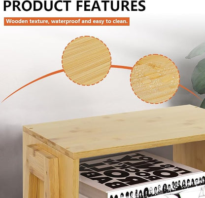 KKTONER Modern Bamboo Nightstands End Tables Bedroom - Image 4