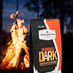 Fresh Roasted Coffee, Seriously Dark Artisan Blend, 12 oz, Dark Roast, Kosher, Whole Bean