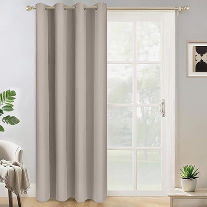 Yakamok Natural Room Darkening Curtains 84 inch Sliding Door Drapes | 1 by Yakamok