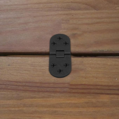 Piutouyar 4PCS Butler Tray Heavy Duty Folding Flip Top Hinge 180 Degree Round - Image 5