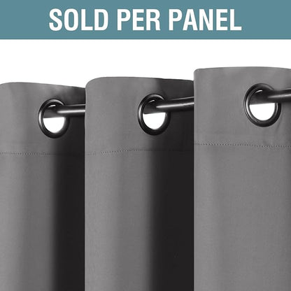 H.VERSAILTEX Premium Blackout Bedroom Curtains 84 Inches Long Gray Curtain - Image 2