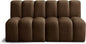 Meridian Furniture 103Brown-S2A Arc Collection Modern | Contemporary Modular by MeridianFurniture