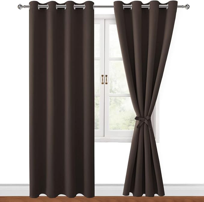 Blackout Curtains for Bedroom, 52 x 84 Inches Long, 2 Panels | Thermal - Image 8