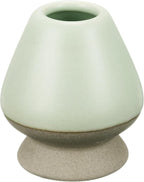HARFINGTON Ceramic Chasen Stand 70mm Matcha Whisk Holder Teas Set Whisks Stand Traditional Matcha Tea Chasen Holder Tea Set Accessories for Tea Tasting, Beige/Light Green