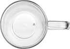 Restaurantware-Forma Professional 5.1 oz Double Wall Glass Mugs, 2 Insulated Coffee Mugs With Handle - Dishwashable, Reusable, Clear Glass Beverage Cups, Freezable, For Hot Or Cold Beverages