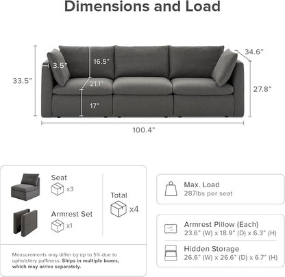 mopio Oversized Modular Sectional Sofa - Image 2