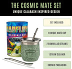 MADFLOW Yerba Mate Cup. Stainless Steel Mate Cup with 2 Bombillas. Double Wall Vacuum Insulated Yerba Mate Gourd. Unique Mate Cup And Bombilla Set