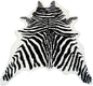 Zebra Print Rug Faux Animal Cowhide Skin Area Rug Leather Carpet Mat Large Size by yingda1992