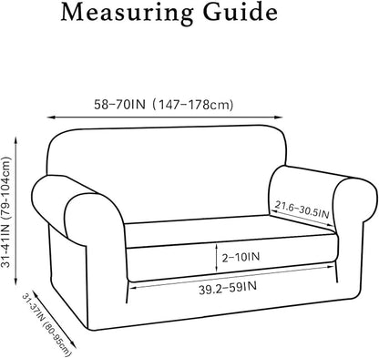 Turquoize Stretch Sofa Slipcover 2 Pieces Sofa Cover Couch Cover - Image 6