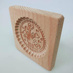 Wooden Cookie Biscuit Mold, 3D Baking Mold, Embossing Craft Decorating Baking Tool, Suitable for Halloween Thanksgiving Christmas Kitchen DIY (Flowerpot 10 * 10 * 2)