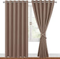 Blackout Curtains for Bedroom, Cappuccino, 70 x 84 Inches, 2 Panels | Thermal by Hiasan