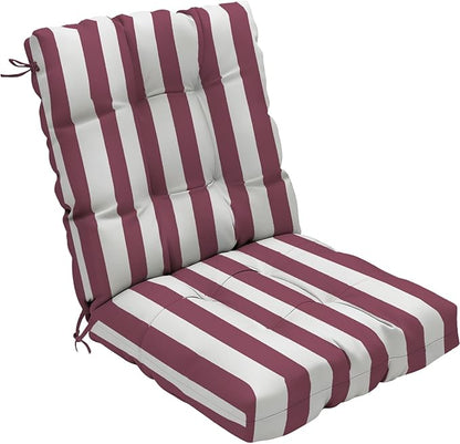 Outdoor Chair Cushion, High Back Soft Seat Pad, Indoor Outside Use, by zanwuhwyd