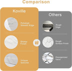 Koville Natural White Marble Cutting Board, 16 Inch Marble Cutting Boards for Kitchen Countertop, Stone Cheese Boards Pastry Boards for Baking, Charcuterie, Trivet, Round Serving Slab for Counter