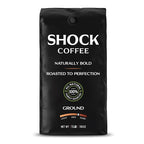 Shock Coffee Ground, The Strongest Caffeinated All-Natural Coffee, Up to 50% more Caffeine. 1 pound