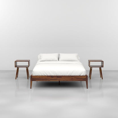 Bme Dinkee 15-Inch Solid Wood Queen Platform Bed Frame - Image 5