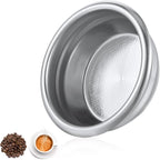 58mm Portafilter Basket,Metal Coffee Filter, Stainless Steel 58mm Basket Porous Double Cup Coffee Filter for Portafilter Coffees Machine,Paperless and Permanently Reusable