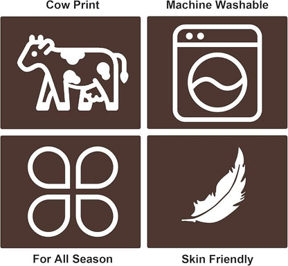 Soft Cow Print Blanket, Ultra Cozy Cow Throw Blanket - Image 5