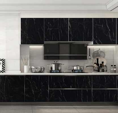 Arthome Black Marble, 11.8x100 Inches Peel and Stick Wallpaper, Marble Contact - Image 4