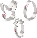 LILIAO Easter Cookie Cutter Set, 3-pc, Egg, Bunny and Carrot, Stainless Steel