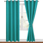 Blackout Curtains for Bedroom, Peacock Teal, 52 x 84 Inch, 2 Panels | Thermal by Hiasan
