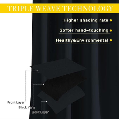 NICETOWN Black Out 144 inch Curtain - Image 4