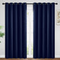 Yakamok Room Darkening Curtains 62x96 inch Length Navy Blue-Living Room | 2 by Yakamok