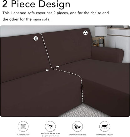 PureFit Super Stretch Sectional Couch Covers - Image 5