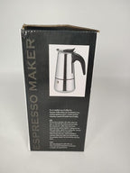 12 Cup Stovetop Espresso Maker Stainless Steel Moka Pot Stove Top Percolator Italian Coffee Makers Capable Mocha Greca Machine Cafe Classic Induction Cookers for Home and Camping 600ml 20oz